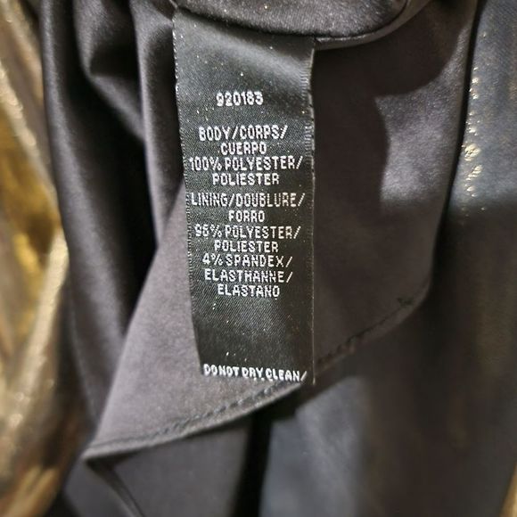 Theia Gold Metallic One-Shoulder Dress - Picture 7 of 8